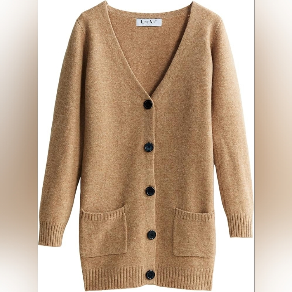 100% Australian MERINO WOOL | Cozy Button-Up V Neck Cardigan